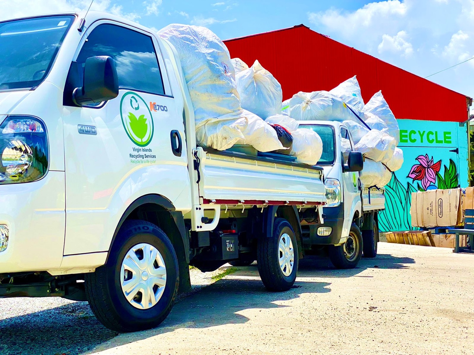 VIRS trucks at the recycling center